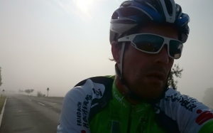 Im Nebel den Hoxberg hoch.