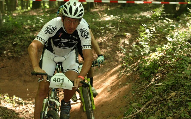 Christian in der Abfahrt.