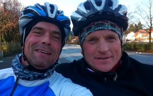 Ein Selfie von Frank und mir am Ziel-