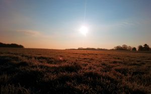 Ein Sonnenaufgang auf dem Weg zur Arbeit.