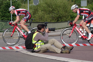 Auch beim Fotografieren voller Einsatz